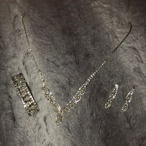 earrings, necklace, and bracelet set
